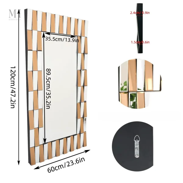 Miroir décoratif doré pour intérieur chic