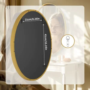 Miroir décoratif doré 76x55 cm au style brillant