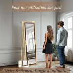 Miroir Doré Élégant pour Style Contemporain