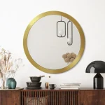 Miroir Doré Rond 80 cm pour un intérieur raffiné