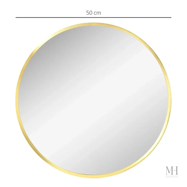 Miroir Rond Pratique pour Salle de Bain Chic