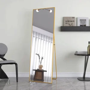 Miroir Doré sur Pied - Élégance pour tous les intérieurs