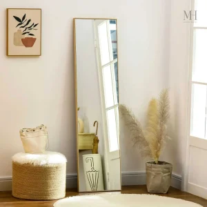 Miroir en Bois sur Pied – Design Naturel