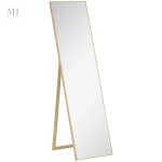 Miroir Grand Format avec Support en Bois