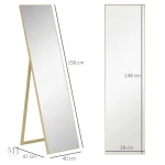 Miroir sur Pied Durable – Idéal pour la Décoration