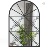 Miroir design moderne en fer forgé