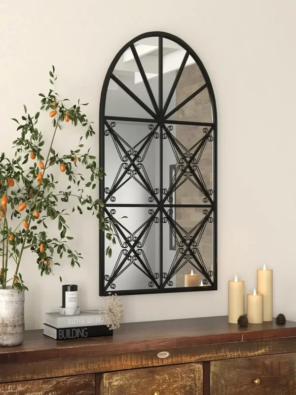 Miroir noir avec cadre original