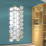 Set de miroirs muraux hexagonaux pour un intérieur stylé