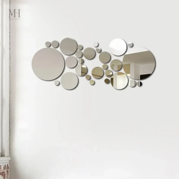 Miroir Rond Acrylique, Accessoire Décoratif Unique