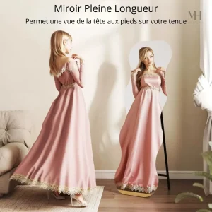 Miroir sur pied en verre trempé HD