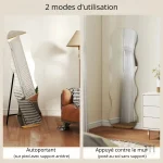 Miroir en verre HD sur pied design