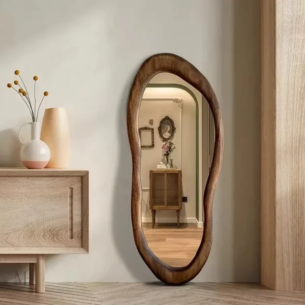 miroir-entree-1 Miroir Entrée Organique Bois 70x160 cm