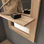 Grand miroir décoratif en bois, style raffiné