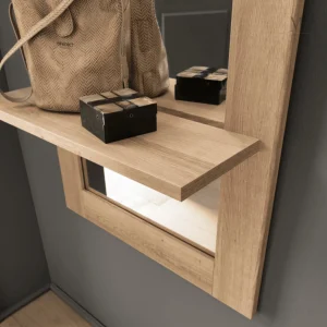Grand miroir décoratif en bois, style raffiné