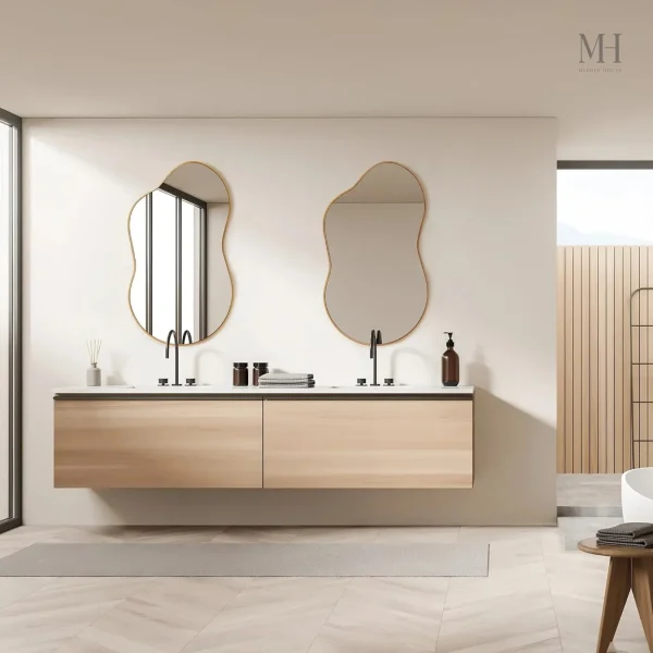 Miroir Forme Irrégulière pour Salle de Bain
