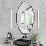 Miroir Grand Format 116x66 cm avec Cadre Métal