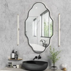 Miroir Grand Format 116x66 cm avec Cadre Métal