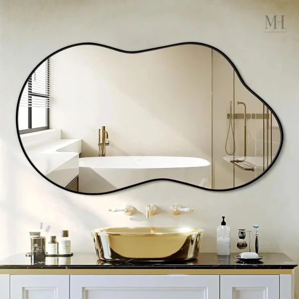 Miroir Décoratif Asymétrique Salle de Bain