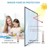 Miroir Adhésif facile à installer sur les surfaces vitrées
