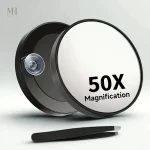 Miroir grossissant portable 50 fois avec ventouse