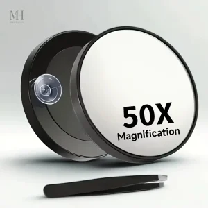 Miroir grossissant portable 50 fois avec ventouse