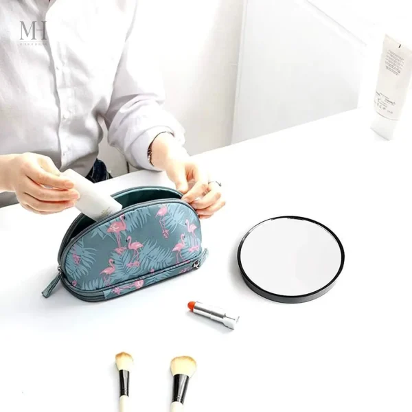 Accessoire de beauté avec miroir ventouse pratique