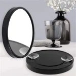Miroir grossissant ventouse noir 30x Ø 8,8 cm