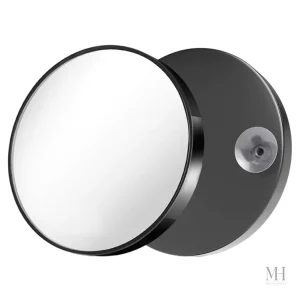 Accessoire beauté miroir grossissant 30x en noir