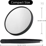 Miroir compact avec ventouse, idéal pour le maquillage
