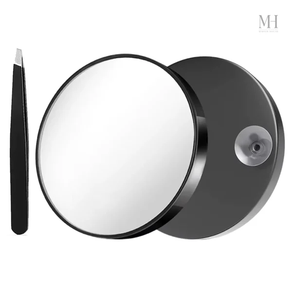 Miroir grossissant Ø 8,8 cm, idéal pour le soin du visage