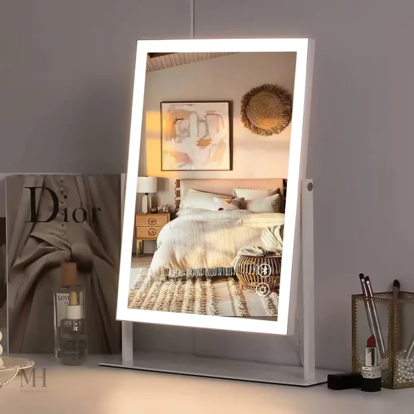 Miroir maquillage grossissant avec lumière LED