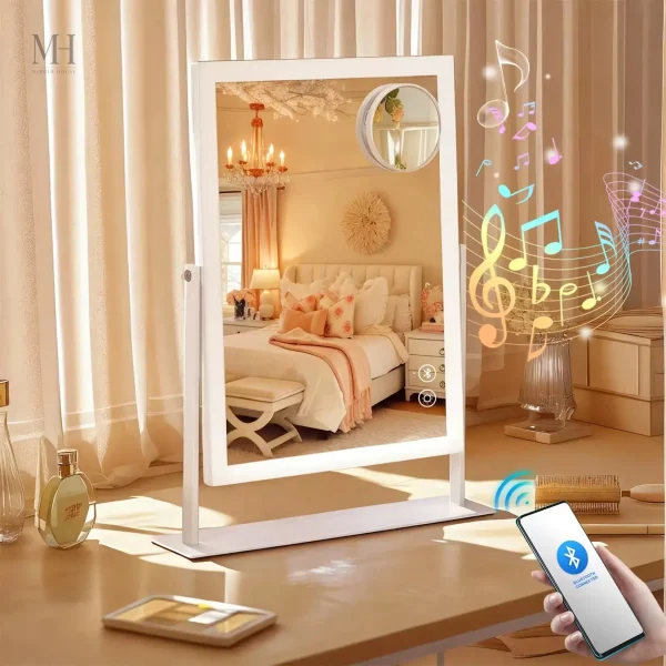 Miroir lumineux avec fonction Bluetooth intégrée