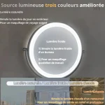 Éclairage LED sur miroir mural pour un maquillage impeccable