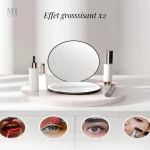 Miroir portable avec éclairage LED pour un make-up parfait