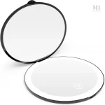 Miroir de poche avec technologie tactile et grossissement
