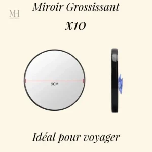 Miroir pratique pour des retouches maquillage en déplacement