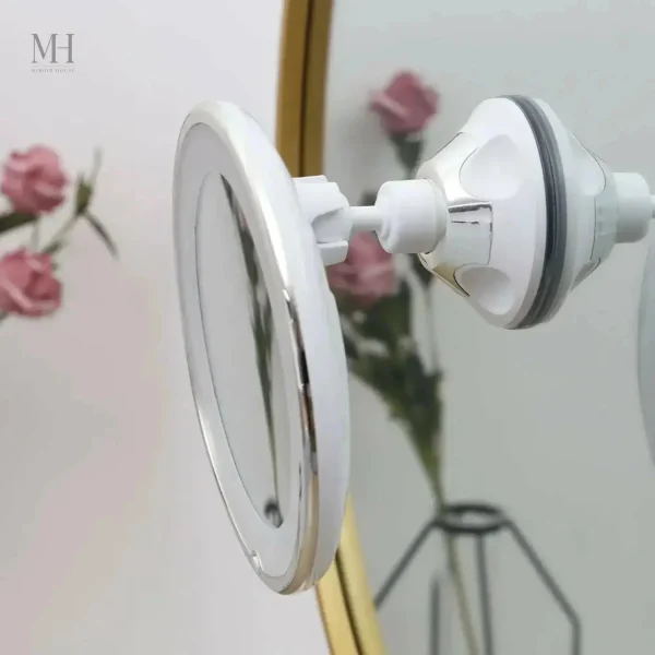 miroir-grossissant-et-lumineux-1 Miroir Maquillage Grossissant 10X avec Ventouse