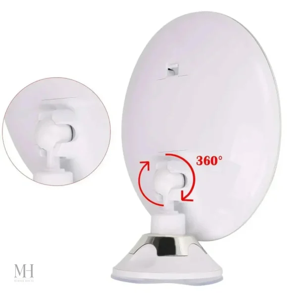 Miroir Lumineux à Ventouse pour Détails Précis