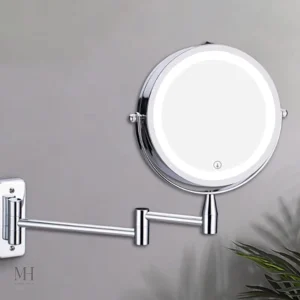 Miroir Grossissant LED Mural avec Bras Articulé