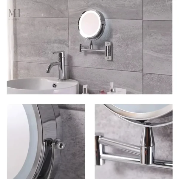 Miroir de maquillage double face pour précision