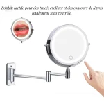 Miroir de beauté avec bras ajustable