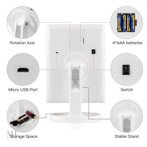 Miroir de maquillage avec LED pour éclairage optimal