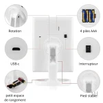 Miroir grossissant lumineux pour un maquillage précis