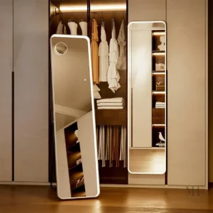 Miroir lumineux mural grossissant pour un intérieur élégant