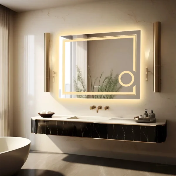 Miroir lumineux pour un reflet précis et soigné