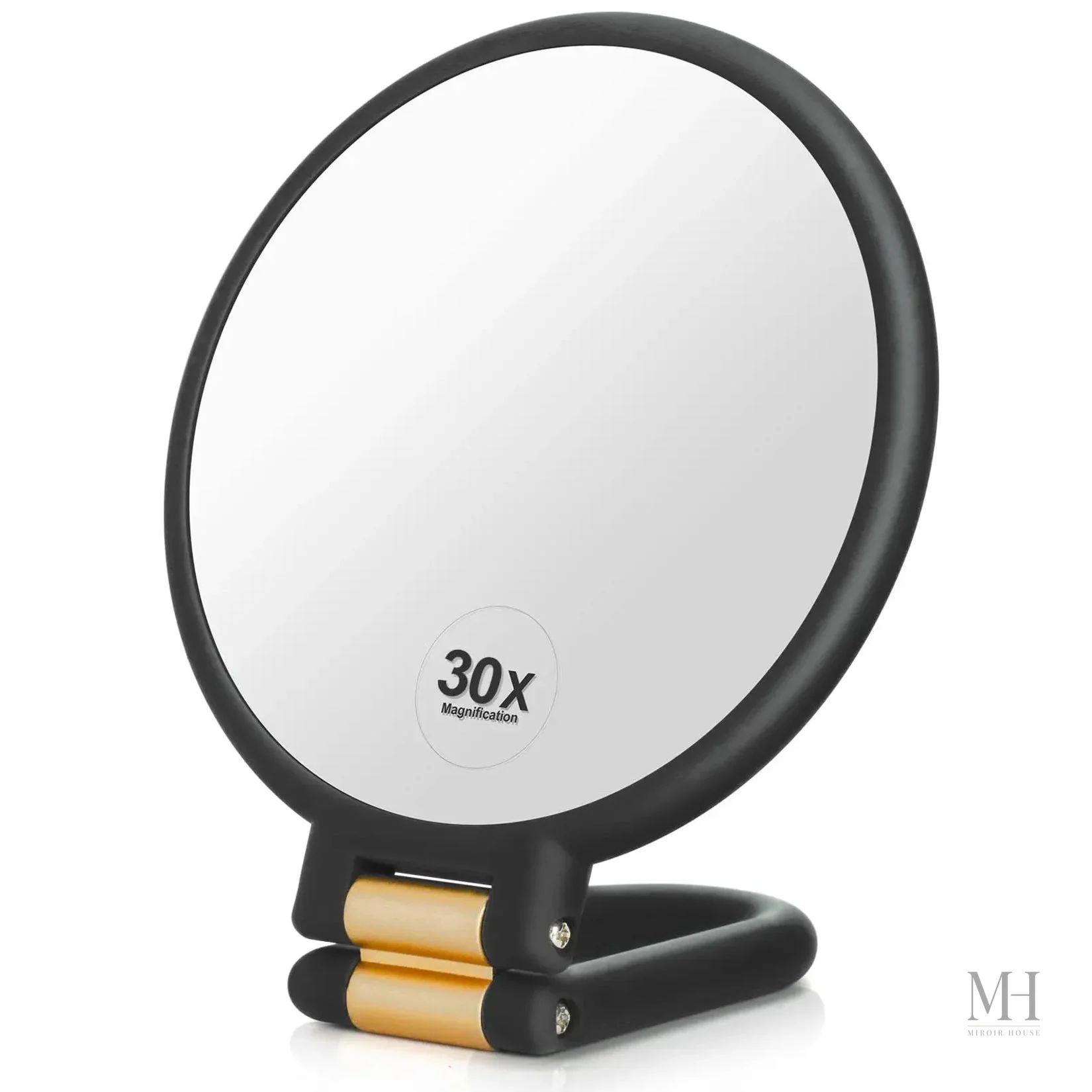 Miroir de maquillage grossissant x30 avec support rotatif