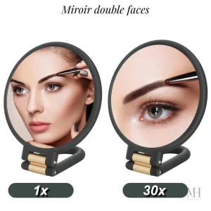 Accessoire beauté avec miroir grossissant pour un look parfait