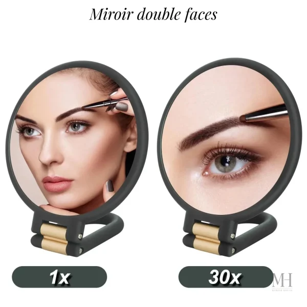 Accessoire beauté avec miroir grossissant pour un look parfait