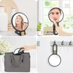 Miroir de maquillage avec rotation pour un angle optimal