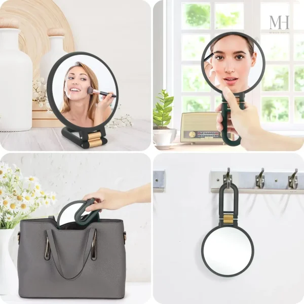 Miroir de maquillage avec rotation pour un angle optimal